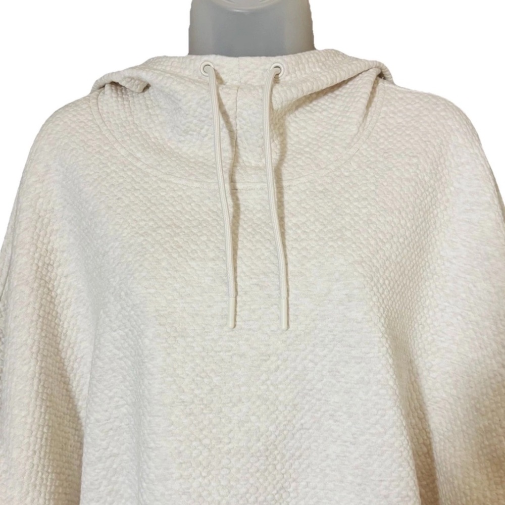 Old Navy Womens Active Dynamic Fleece Popover Quilted Hoodie Cream XL NWT - Picture 2 of 14